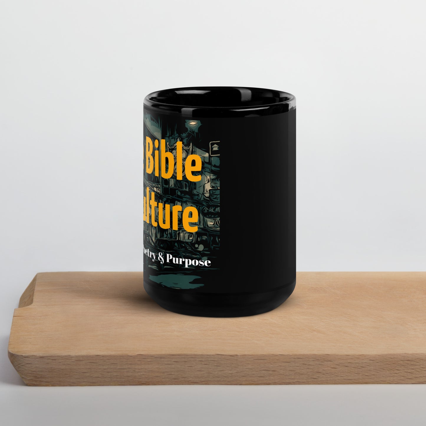 The Bible In Culture Black Glossy Mug