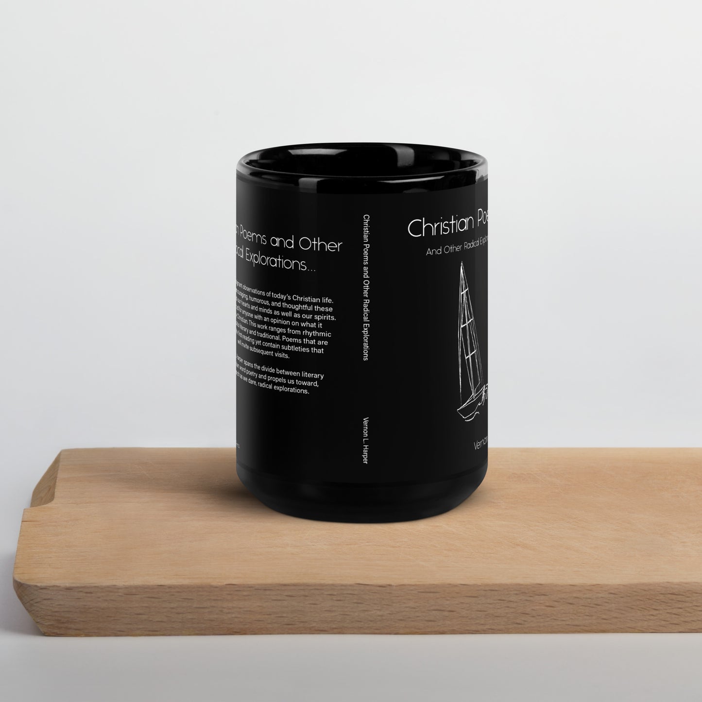 "Christian Poems" Black Glossy Mug