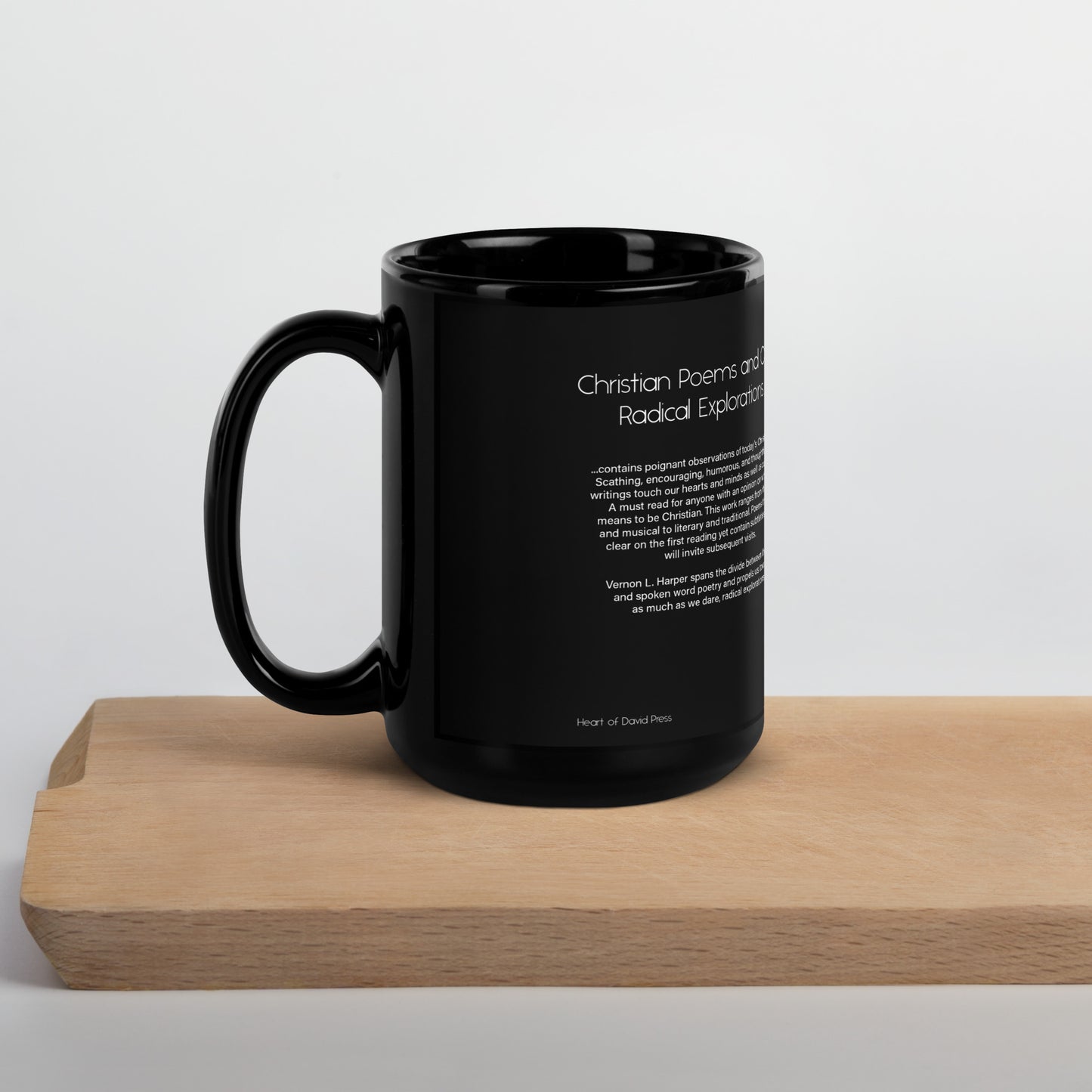 "Christian Poems" Black Glossy Mug
